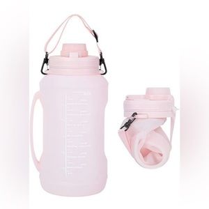 NEW Collapsible Water Bottles 2L/64OZ with Straw